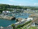 Porthleven inner harbour and Harbour Head. 27 May 2003.